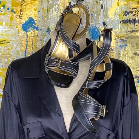 Marc Fisher Open Toe Leather Shoes - Picture 2 of 11